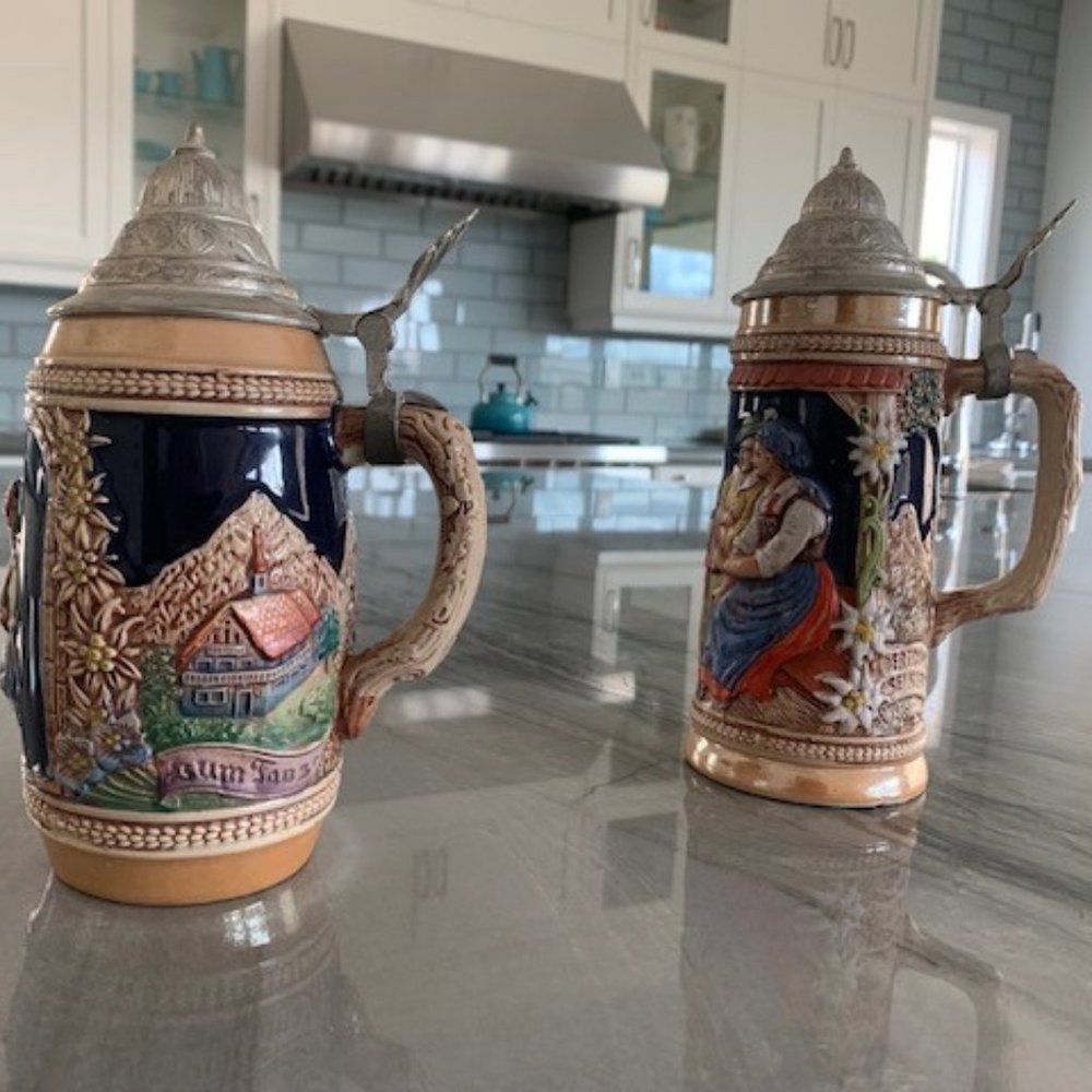 Vintage German beer Steins